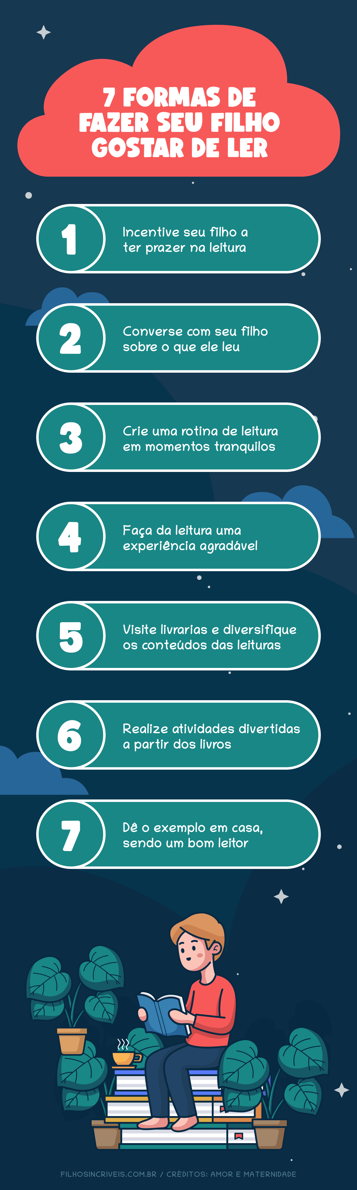 7 formas de fazer seu filho gostar de ler