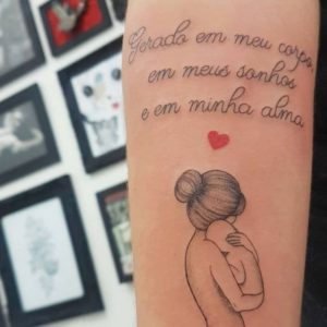 Tatuagem de mãe e filha - Frase