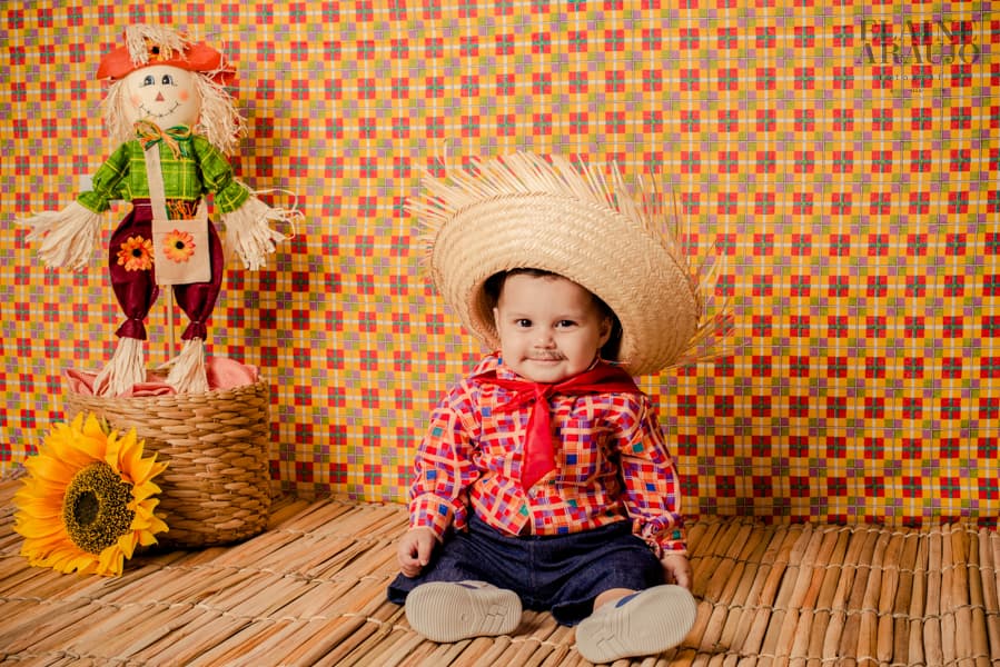 Cenário de foto para bebê - Festa junina